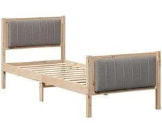 Lova Lovos rėmas Ruda ir taupe 75 x 190 cm Pušies masyvas