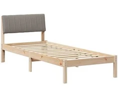 Lova Lovos rėmas Ruda ir taupe 75 x 190 cm Pušies masyvas