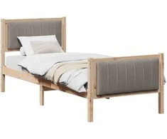 Lova Lovos rėmas Ruda ir taupe 80 x 200 cm Pušies masyvas