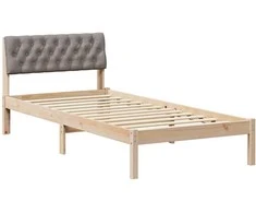 Lova Lovos rėmas Ruda ir taupe 90 x 200 cm Pušies masyvas