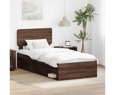 Lova Lovos rėmas Rudas ąžuolas 75 x 190 cm Kietos pušies mediena