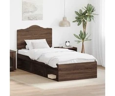 Lova Lovos rėmas Rudas ąžuolas 75 x 190 cm Kietos pušies mediena