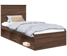 Lova Lovos rėmas Rudas ąžuolas 90 x 190 cm Kietos pušies mediena