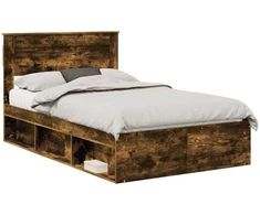 Lova Lovos rėmas Rūkyta ąžuolas 135 x 190 cm Kietos pušies mediena