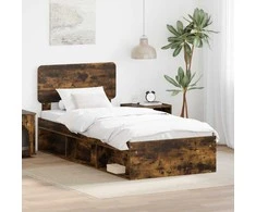 Lova Lovos rėmas Rūkyta ąžuolas 75 x 190 cm Kietos pušies mediena