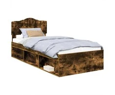 Lova Lovos rėmas Rūkyta ąžuolas 75 x 190 cm Kietos pušies mediena