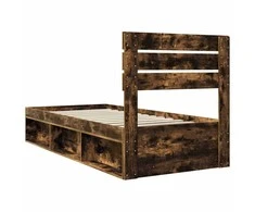 Lova Lovos rėmas Rūkyta ąžuolas 75 x 190 cm Kietos pušies mediena