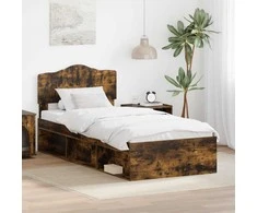 Lova Lovos rėmas Rūkyta ąžuolas 75 x 190 cm Kietos pušies mediena