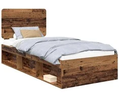 Lova Lovos rėmas Senas medis 75 x 190 cm Kietos pušies mediena