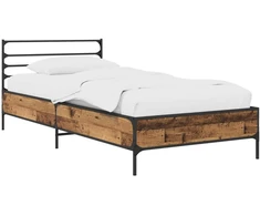 Lova Lovos rėmas Sendintos medienos 80 x 200 cm Apdirbta mediena
