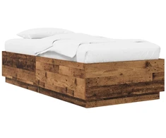 Lova Lovos rėmas Sendintos medienos 80 x 200 cm Apdirbta mediena