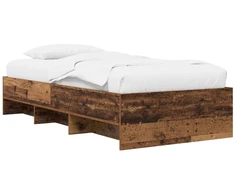Lova Lovos rėmas Sendintos medienos 80 x 200 cm Apdirbta mediena