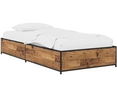Lova Lovos rėmas Sendintos medienos 80 x 200 cm Apdirbta mediena