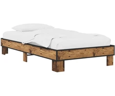 Lova Lovos rėmas Sendintos medienos 80 x 200 cm Apdirbta mediena