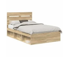 Lova Lovos rėmas Sonoma 120 x 190 cm Kietos pušies mediena
