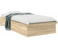 Lova Lovos rėmas su stalčių Ruda 90 x 190 cm Apdirbta mediena