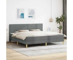 Lova Lovos rėmas su čiužiniu Tamsiai pilka 180 x 200 cm audinys