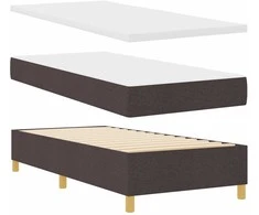 Kiemas lova su galvūgalio Tamsiai rudas 200 x 90 cm audinys