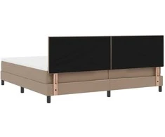 Kiemas lova su galvūgalio Kapučino 200 x 200 cm Dirbtinė oda