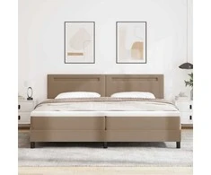 Kiemas lova su čiužiniu Kapučino 200 x 200 cm Dirbtinė oda