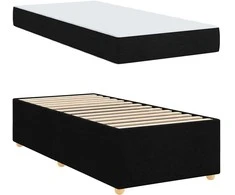 Lova Lovos rėmas su čiužiniu Juoda 100 x 200 cm audinys