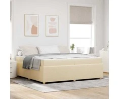 Lova Lovos rėmas su čiužiniu Kreminė 200 x 200 cm audinys
