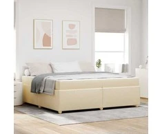 Lova Lovos rėmas su čiužiniu Kreminė 200 x 200 cm audinys