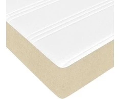 Lovos rėmas su čiužiniu Kreminė 200 x 200 cm audinys
