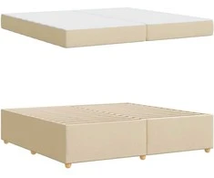 Lova Lovos rėmas su čiužiniu Kreminė 200 x 200 cm audinys