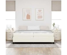 Lova Lovos rėmas su čiužiniu Kreminė 200 x 200 cm audinys