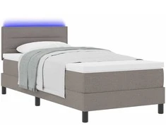 Kiemas lova su LED juostelėmis Tortora 100 x 200 cm audinys