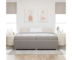 Lova Lovos rėmas su čiužiniu Taupe 200 x 200 cm audinys