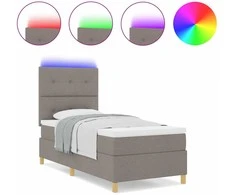 LED Čiužinio Lova su galvūgalio Tortora 100 x 200 cm audinys