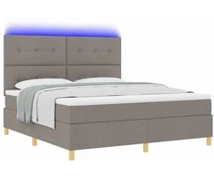 LED Čiužinio Lova su galvūgalio Tortora 180 x 200 cm audinys