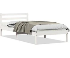 Lova Lovos rėmas Balta 215,5 x 85,5 x 69,5 cm Kietas pušies medis