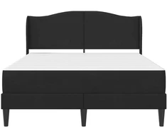 Lova Lovos rėmas su galvūgalio 2 pcs Juoda 120 x 190 cm Aksomas