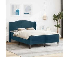 Lova Lovos rėmas su galvūgalio 2 pcs Mėlyna 120 x 190 cm Aksomas