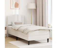 Lova Lovos rėmas su galvūgalio Balta 80 x 200 cm Dirbtinė oda
