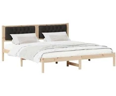 Lovos rėmas Juoda 160 x 200 cm Kietos pušies mediena