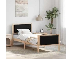Lova Lovos rėmas su galvūgalio Juoda 75 x 190 cm audinys