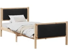 Lova Lovos rėmas su galvūgalio Juoda 90 x 200 cm audinys