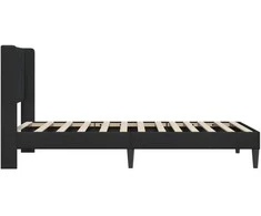Lova Lovos rėmas su galvūgalio Juoda 90 x 200 cm Aksomas