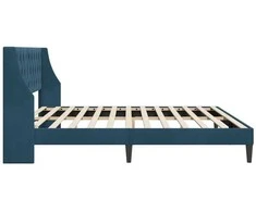 Lovos rėmas su galvūgalio Mėlyna 200 x 200 cm Aksomas