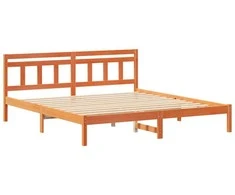 Lova Lovos rėmas Ruda 200 x 200 cm Kietos pušies mediena