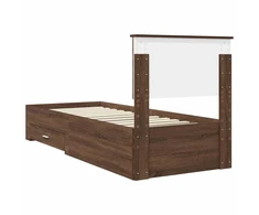 Lova Lovos rėmas su galvūgalio Rudos ąžuolo ir sidabro 75 x 190 cm