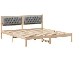Lovos rėmas Šviesiai pilka 160 x 200 cm Kietos pušies mediena