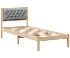 Lova Lovos rėmas Šviesiai pilka 75 x 190 cm Kietos pušies mediena