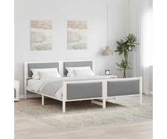 Lovos rėmas su galvūgalio Šviesiai pilka 200 x 200 cm audinys