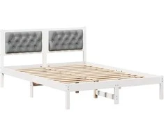 Lova Lovos rėmas Šviesiai pilka 150 x 200 cm Kietos pušies mediena