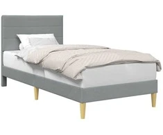 Lova Lovos rėmas su galvūgalio Šviesiai pilka 90 x 200 cm Audinys